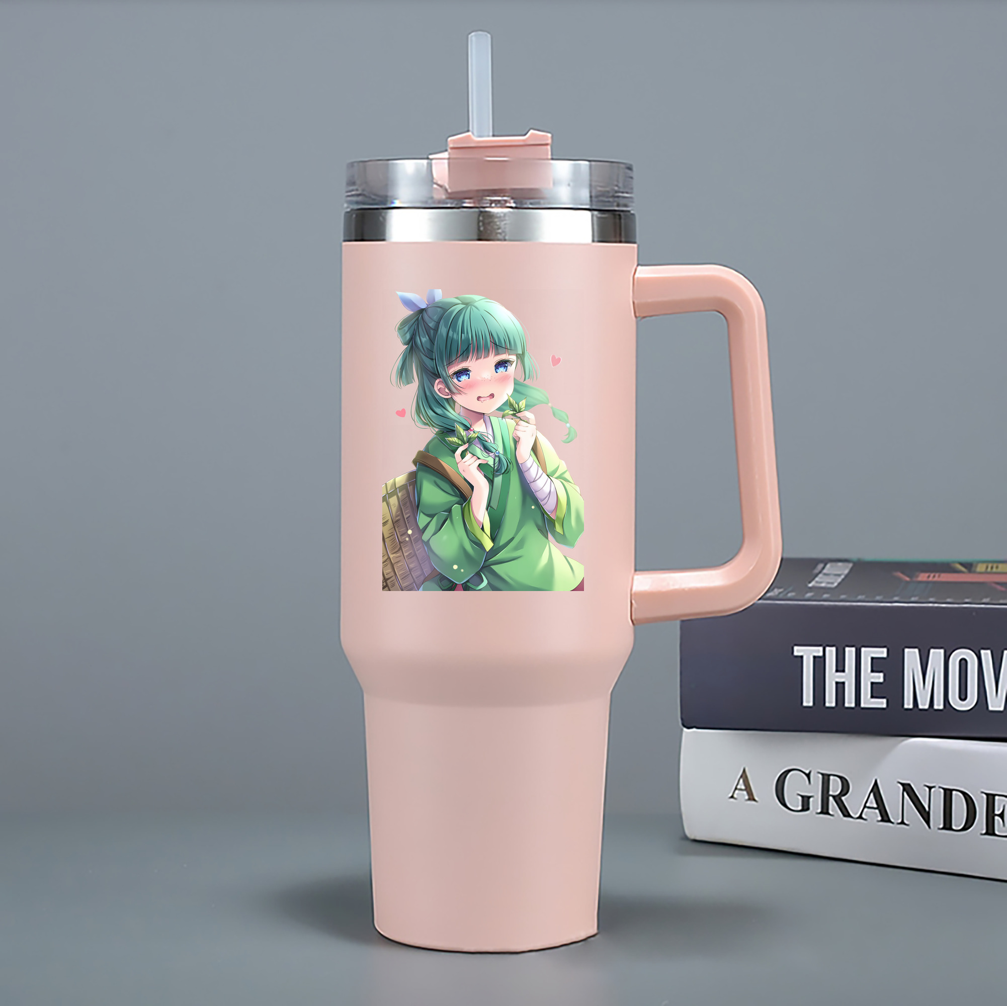 （画像用） 薬屋のひとりごと The Apothecary Diaries 1200mL車用タンブラー - クリスタルステッカー（プラスチックストロー付き）